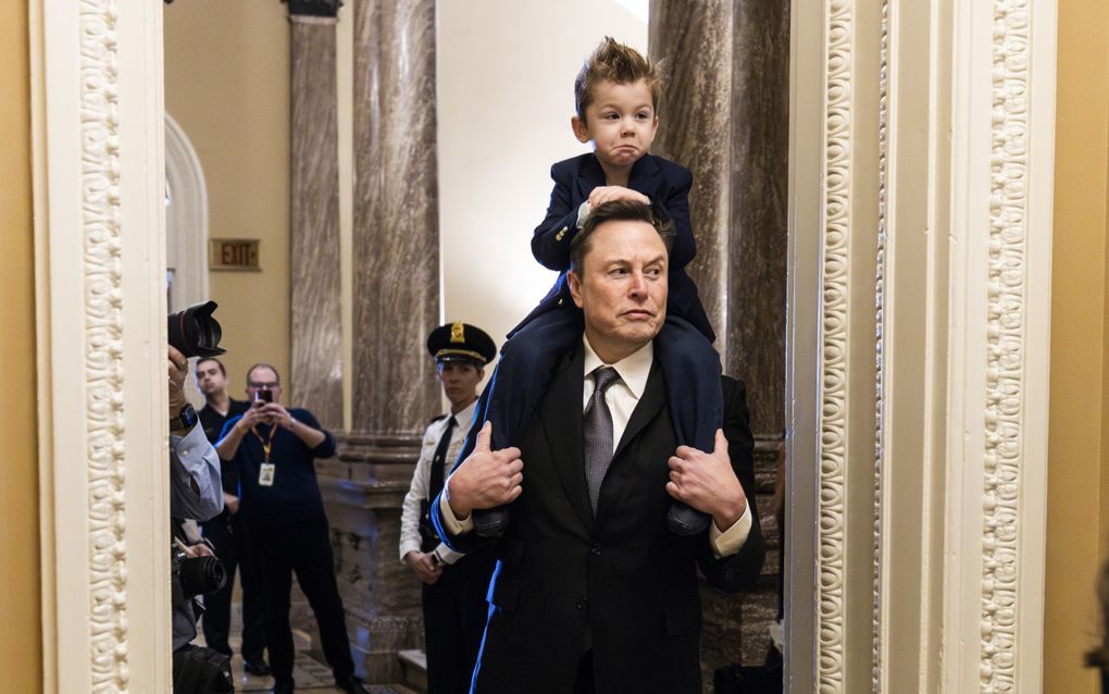 Elon Musk bemoeit zich steeds vaker met de Europese politiek. beeld EPA, Jim Lo Scalzo.