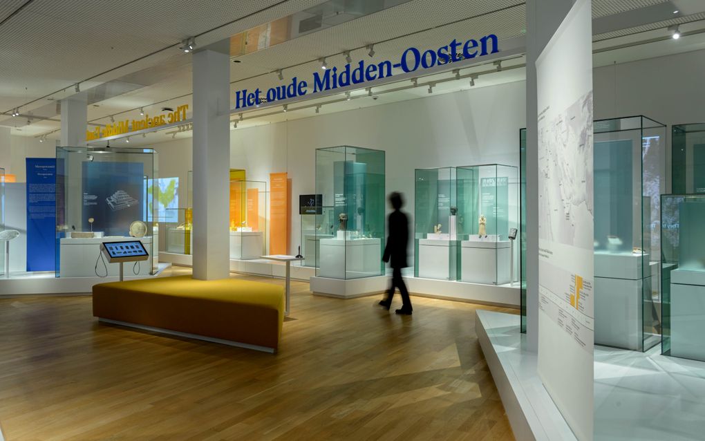 Overzichtsfoto tentoonstelling ”Het oude Midden-Oosten”. Anika Ohlerich maakte een vernieuwend ontwerp voor de expositiezaal. beeld Mike Bink