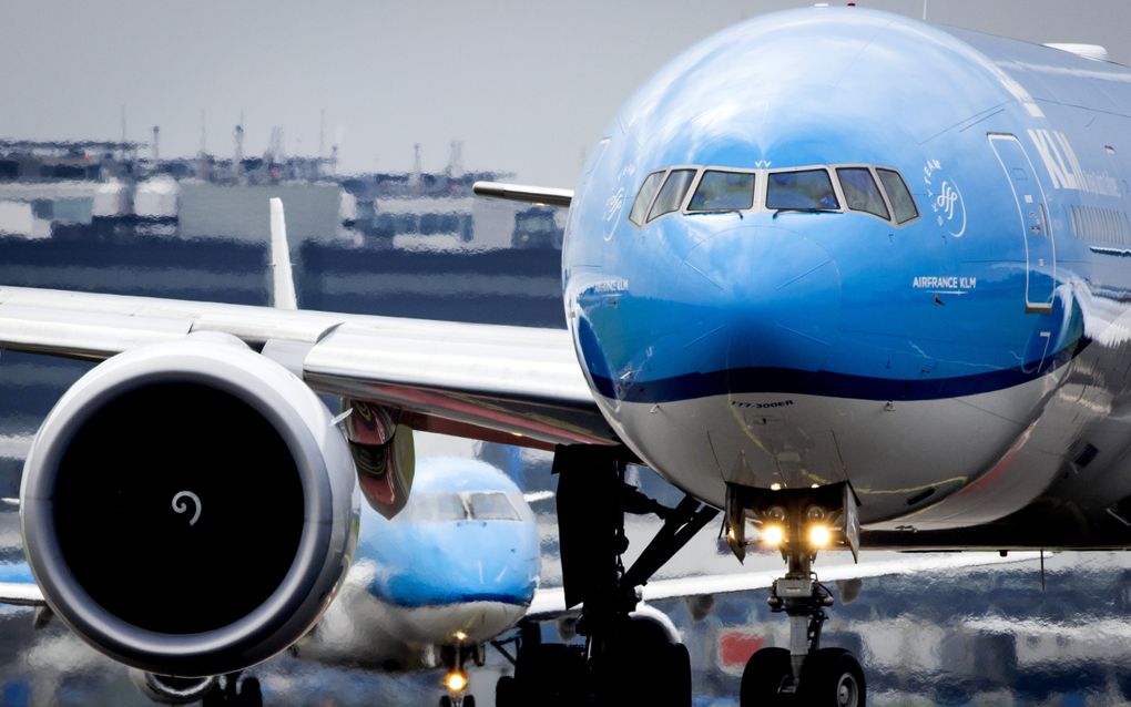 Vliegverkeer bij luchthaven Schiphol. beeld ANP, Koen van Weel