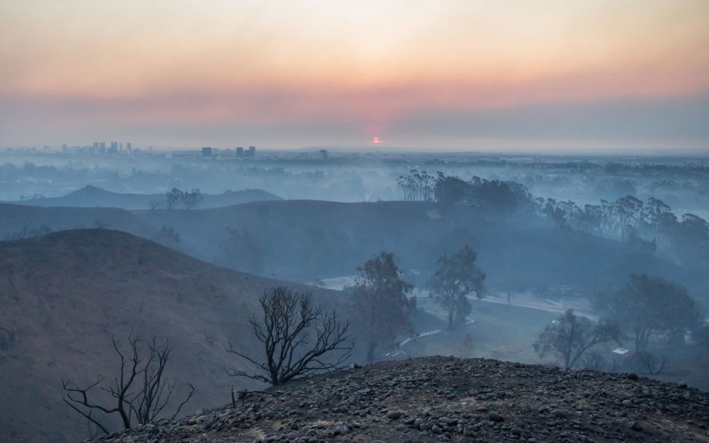 Bosbranden in Californië. Door de opwarming van de aarde neemt ook het risico op dit soort rampen toe. beeld AFP, Apu Gomes