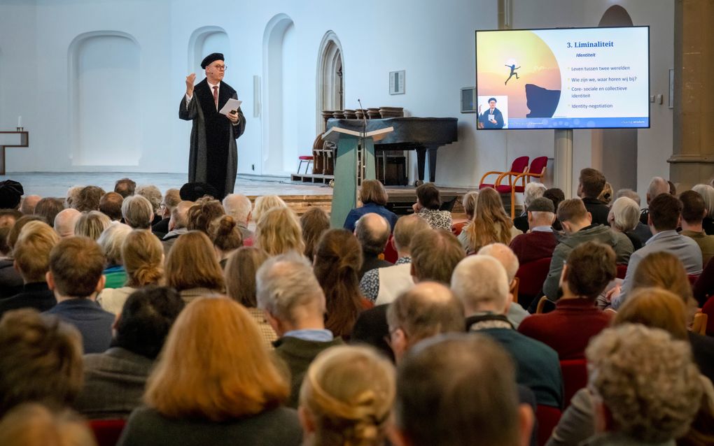 Prof. dr. Bernhard Reitsma hield op 27 januari in de Janskerk in Utrecht zijn inaugurele als hoogleraar Kerk en theologie met als aandachtsveld islam aan de Protestantse Theologische Universiteit. beeld Ruben Schipper Fotografie