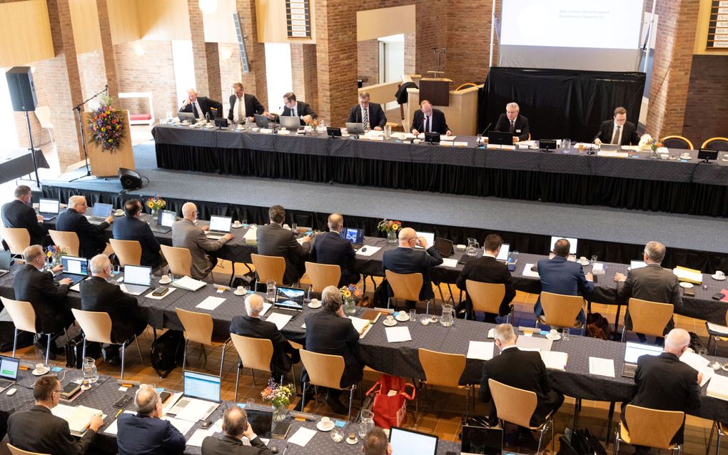 De generale synode van de CGK vergadert van dinsdag tot en met vrijdag in de Oenenburgkerk in Nunspeet. beeld RD, Anton Dommerholt