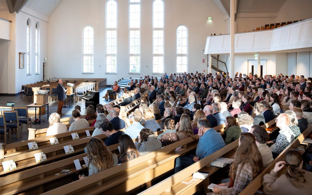 In Lunteren werd zaterdag de landelijke evangelisatiedag van de Hersteld Hervormde Kerk gehouden. beeld Niek Stam