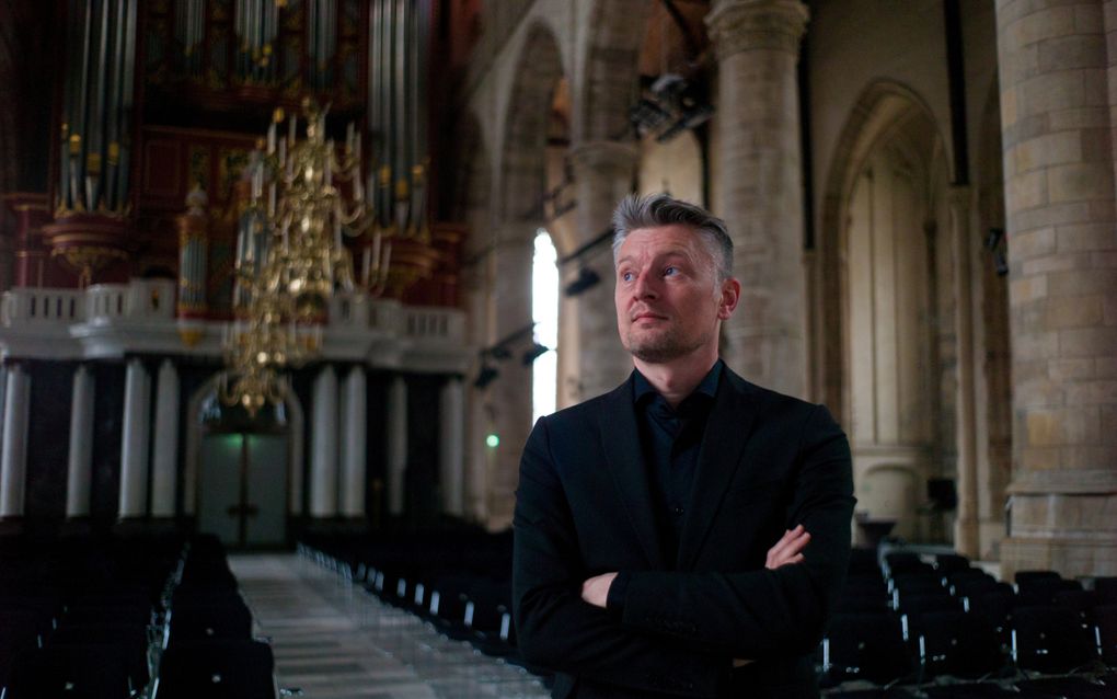 Hayo Boerema in de Rotterdamse Laurenskerk. beeld Stichting Grote of Sint-Laurenskerk Rotterdam