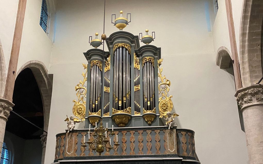 Het Timpeorgel van de Sint-Martinuskerk in Halsteren. beeld Martin Butter