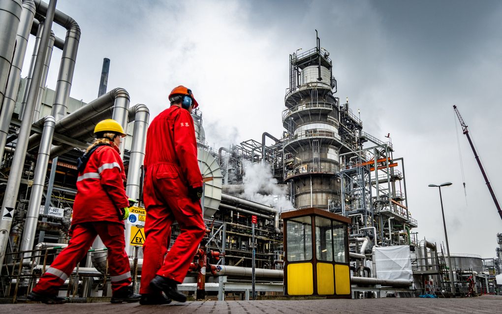 De Nederlandse industrie als geheel groeit dit jaar een beetje. Foto: energie- en chemiepark van Shell in Pernis. beeld ANP, Jeffrey Groeneweg