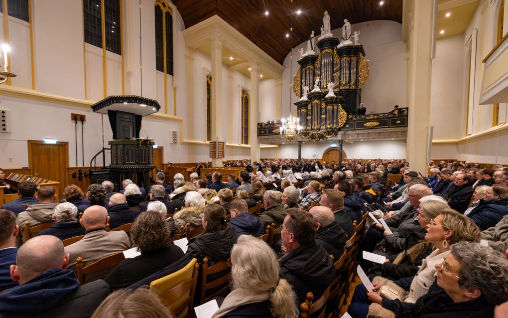 Herdenkingsdienst rond 750 jaar Genemuiden in de Grote Kerk van Genemuiden. beeld Freddy Schinkel