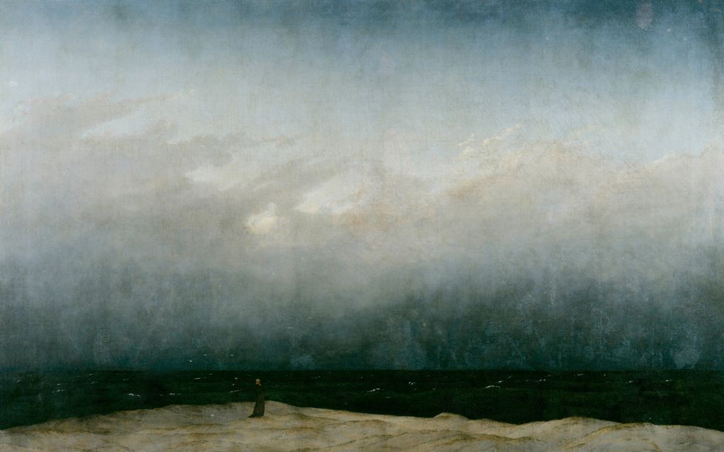 Schilderij ”Monnik bij de zee” (1808), Caspar David Friedrich. beeld Wikimedia