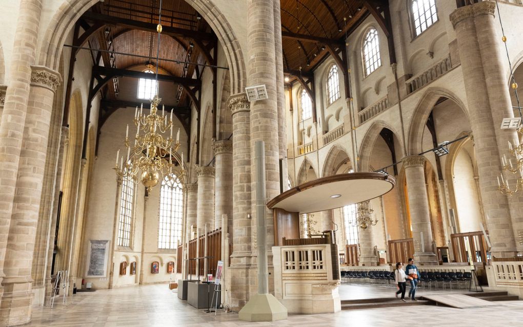 Interieur van de Grote of Sint-Laurenskerk in Rotterdam. beeld RD, Anton Dommerholt