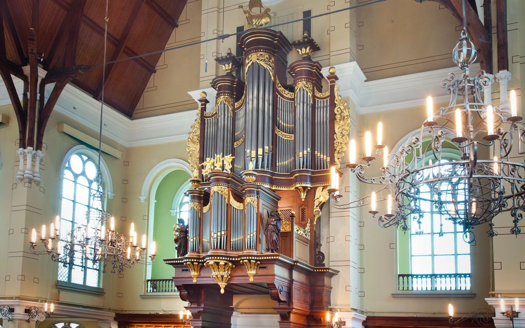 Het orgel van de  Nieuwe Kerk in Katwijk. beeld Orgelcomité Nieuwe Kerk Katwijk