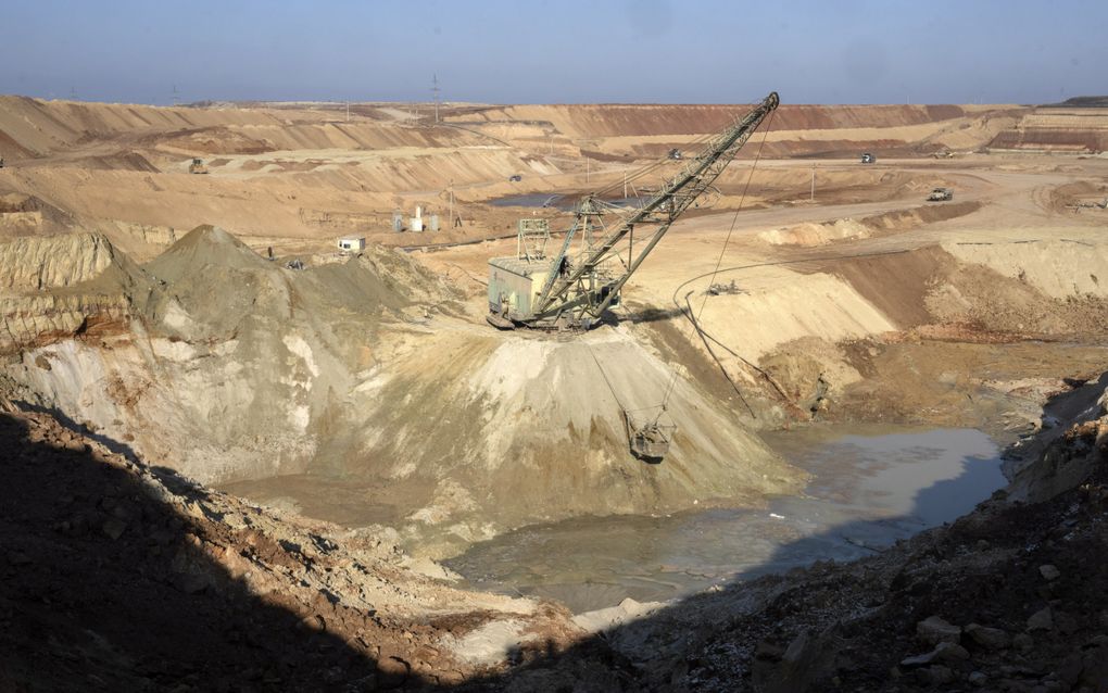 Mijnbouw in de Centraal-Oekraïense regio Kirovohrad. beeld AP, Efrem Lukatsky