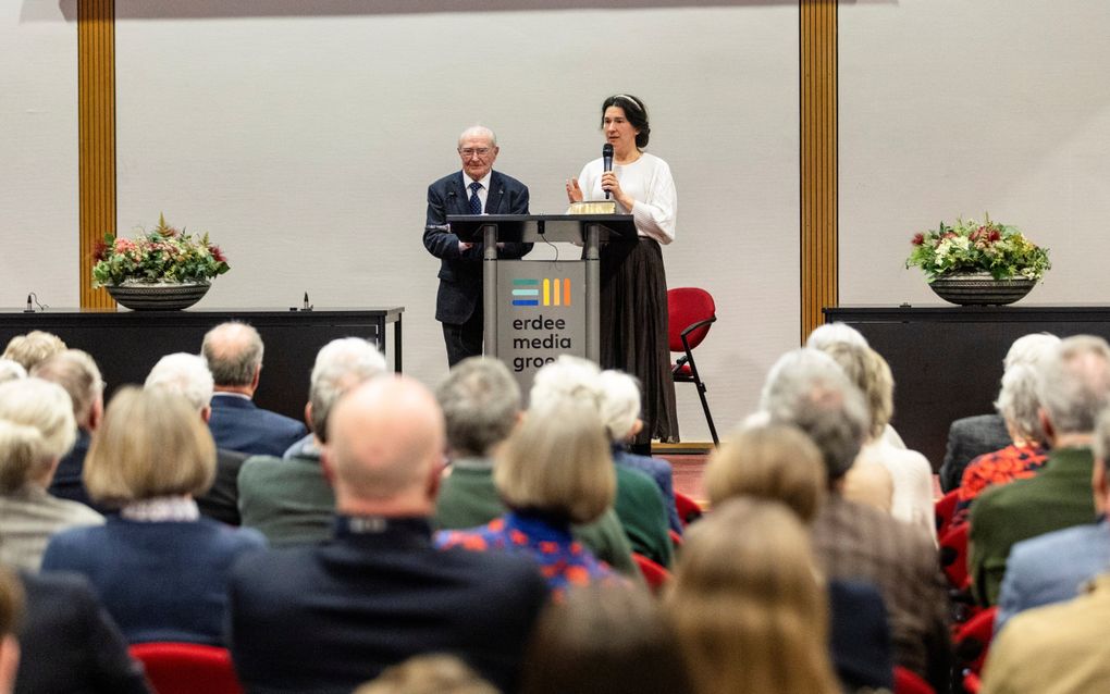 Ds. Vinogradsky spreekt een appelwoord tijdens de boekpresentatie. beeld André Dorst