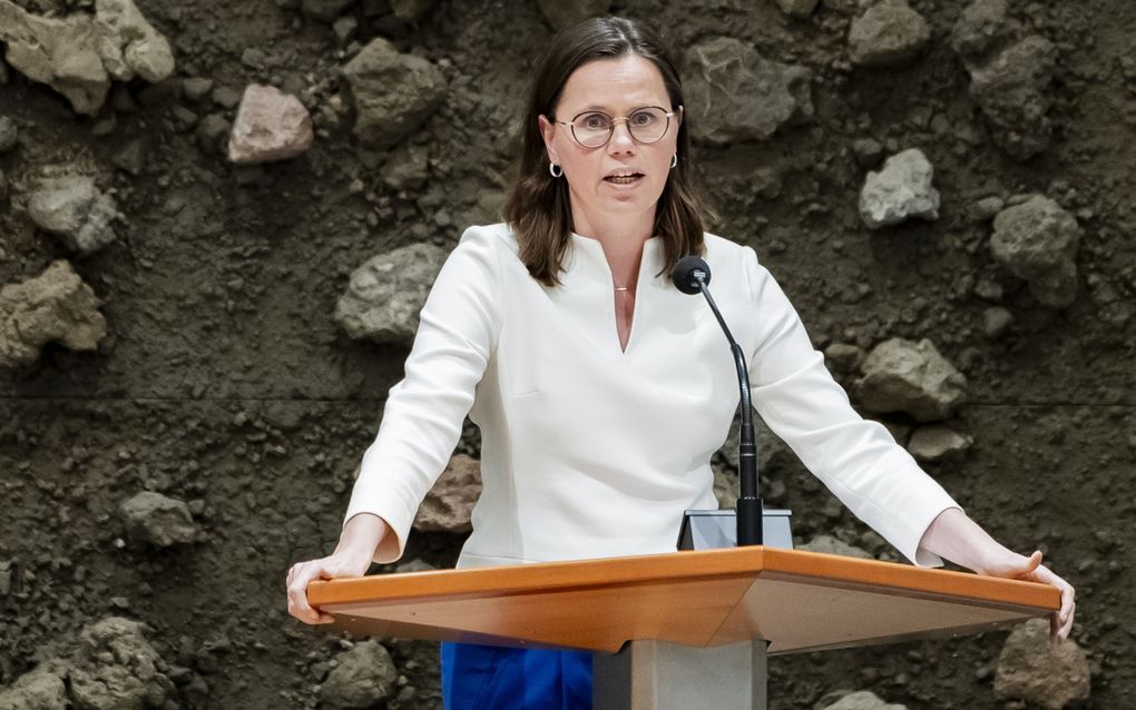 Mirjam Bikker (ChristenUnie) tijdens een debat in de Tweede Kamer. ANP Remko de Waal 