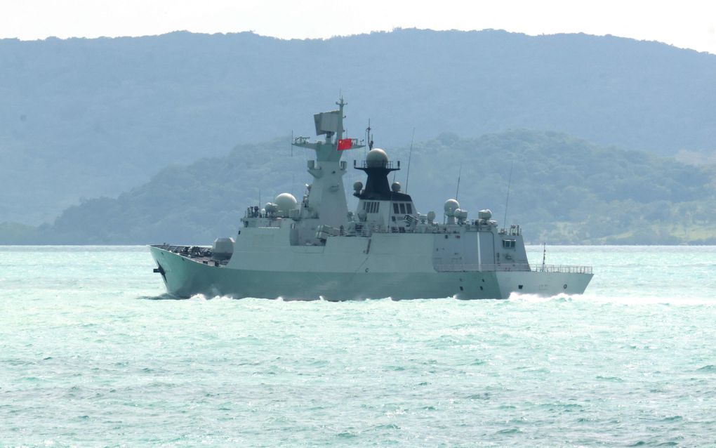 Chinees marineschip. beeld AFP, Australian Defence Force