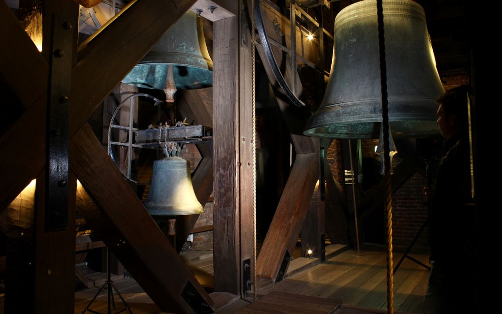Klokken in de Domtoren van Utrecht. beeld Jeroen Nieuwint