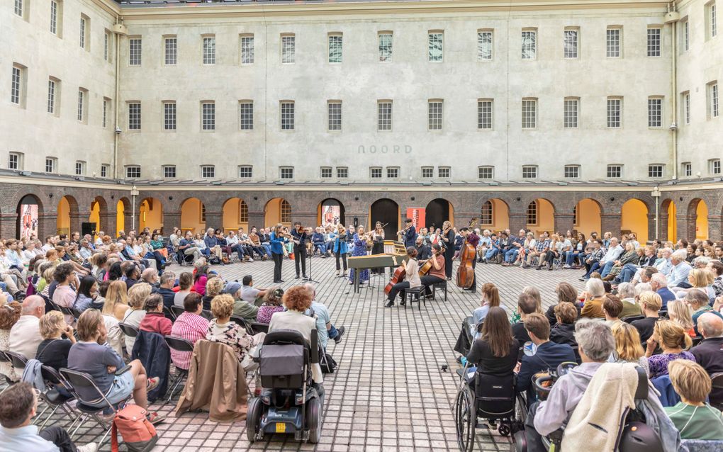 Een concert in het Scheepvaartmuseum in Amsterdam tijdens het Grachtenfestival 2024. beeld Rob van Dam