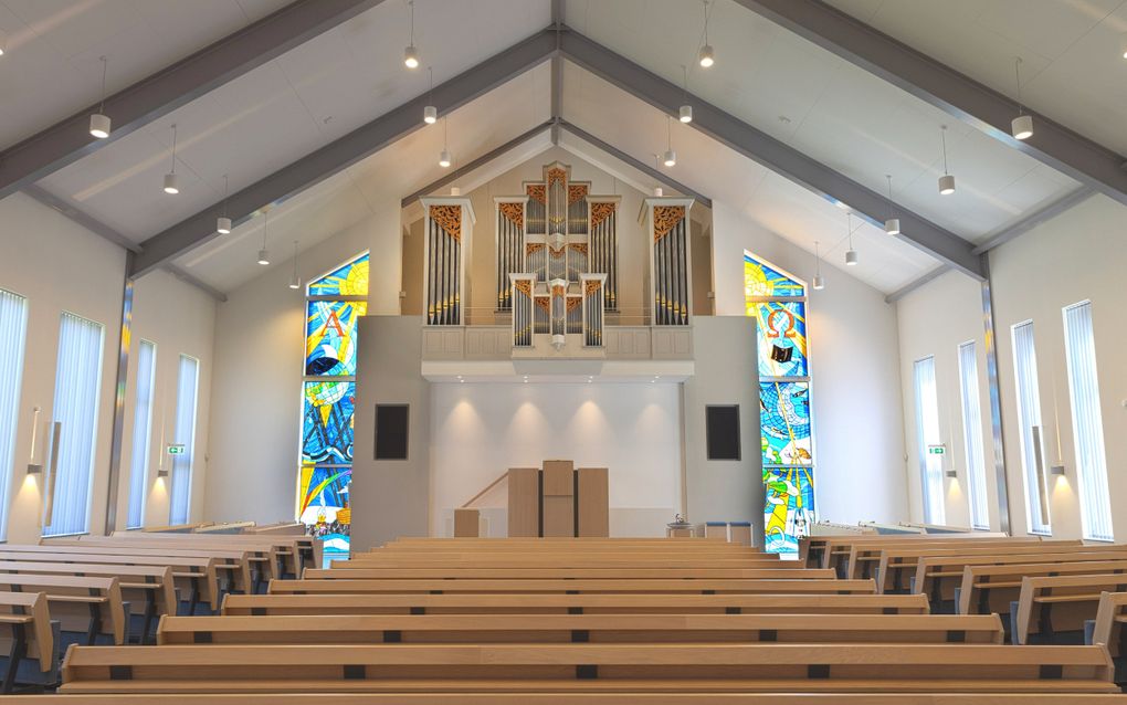 Het Hendriksen & Reitsmaorgel (1981), in gebruik sinds 2019, is afkomstig uit de afgebroken kerk van Rotterdam-Centrum. beeld Erik Kottier