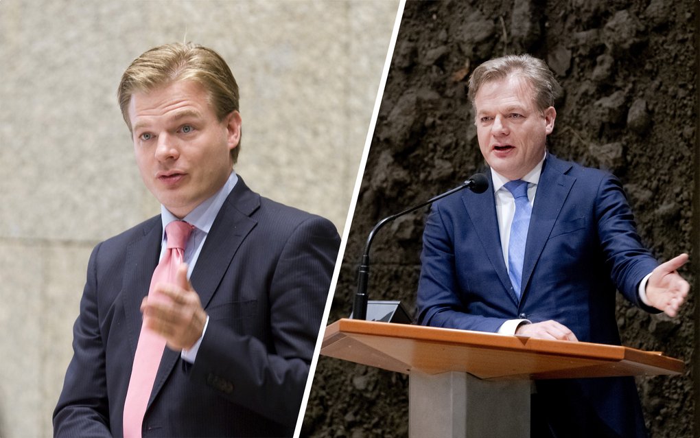 Omtzigt in 2009 en 2025. beeld ANP, Koen Suyk, Ramon van Flymen