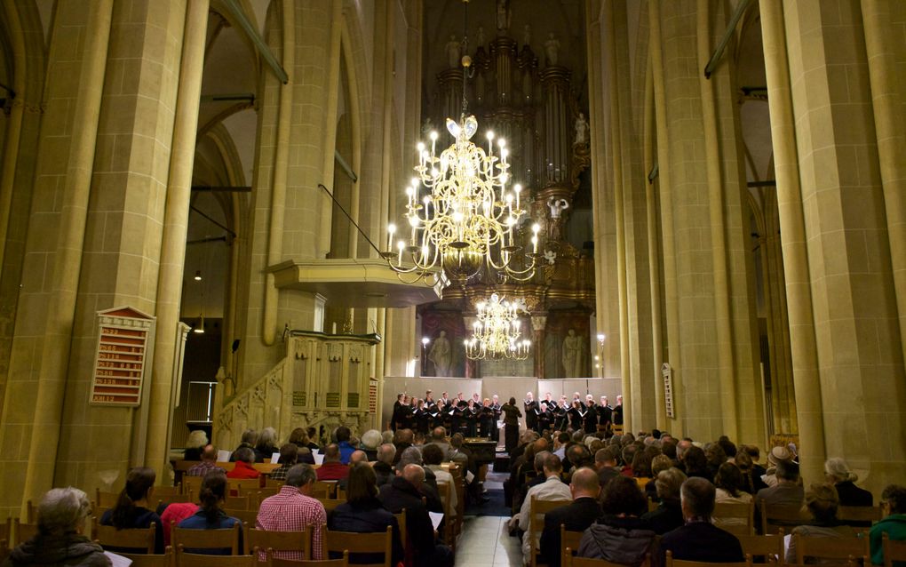 Een concert van het Vocaal Ensemble Magnificat in de Bovenkerk van Kampen. beeld Dick Vos