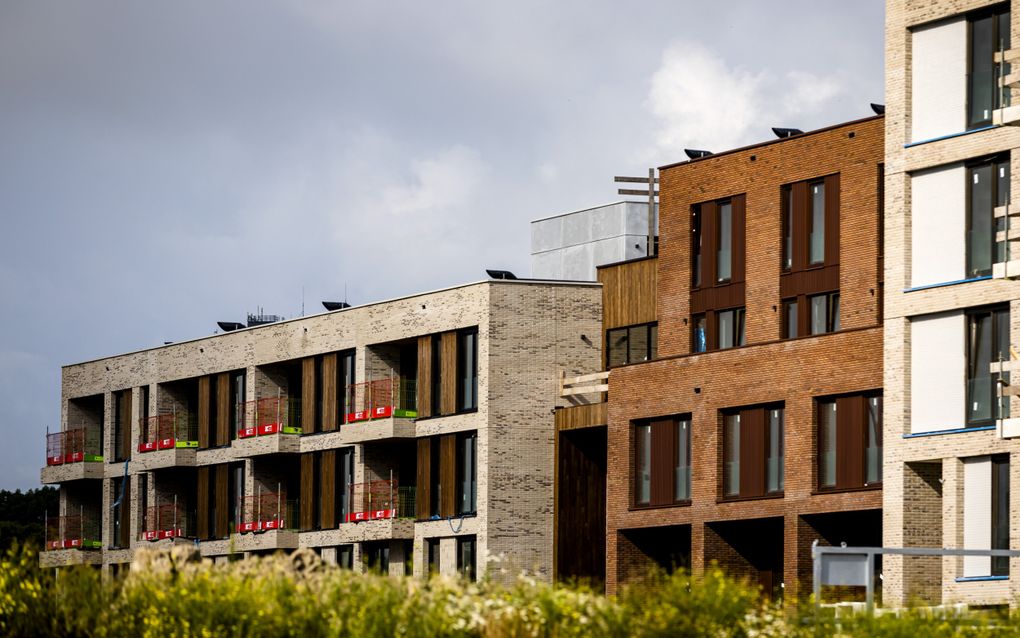 Een wijk in aanbouw. In het eerste kwartaal werden voor de bouw van 12.500 nieuwe woningen vergunningen afgegeven. beeld ANP, Sem van der Wal