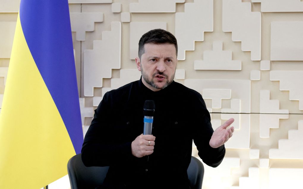 De Oekraïense president Volodymyr Zelensky. beeld AFP, Adem Altan