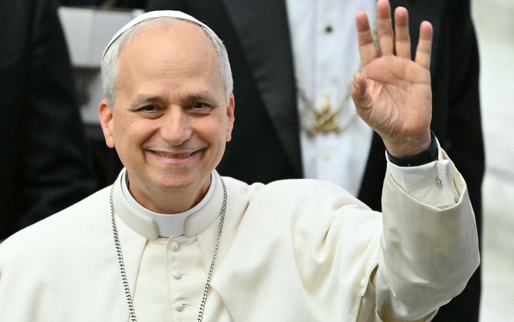 Paus Leo XIV, vorige week in Vaticaanstad. beeld AFP, Alberto Pizzoli