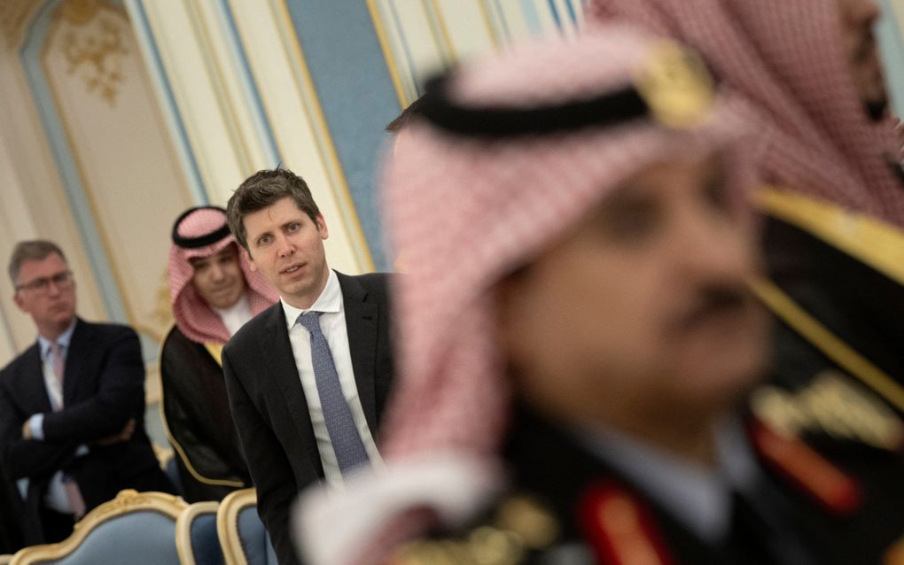 OpenAI-baas Sam Altman was vorige week met de Amerikaanse president Trump in Saudi-Arabië. beeld AFP, Brendan Smialowski
