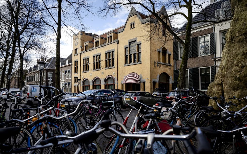 Het pand van het Utrechtsch Studenten Corps (USC) aan het Janskerkhof in Utrecht. beeld ANP, Robin van Lonkhuijsen