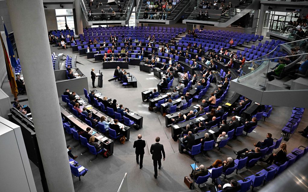 Zitting van de Duitse Bondsdag in Berlijn. beeld AFP, Tobias Schwarz