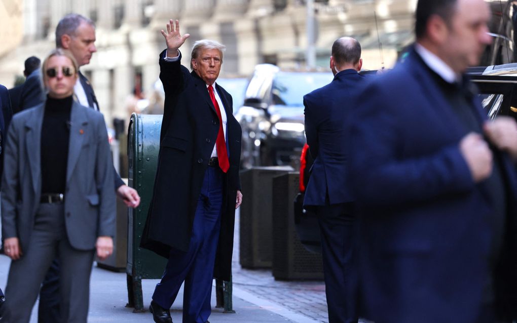 Oud-president Donald Trump in New York. beeld AFP, Charly Triballeau