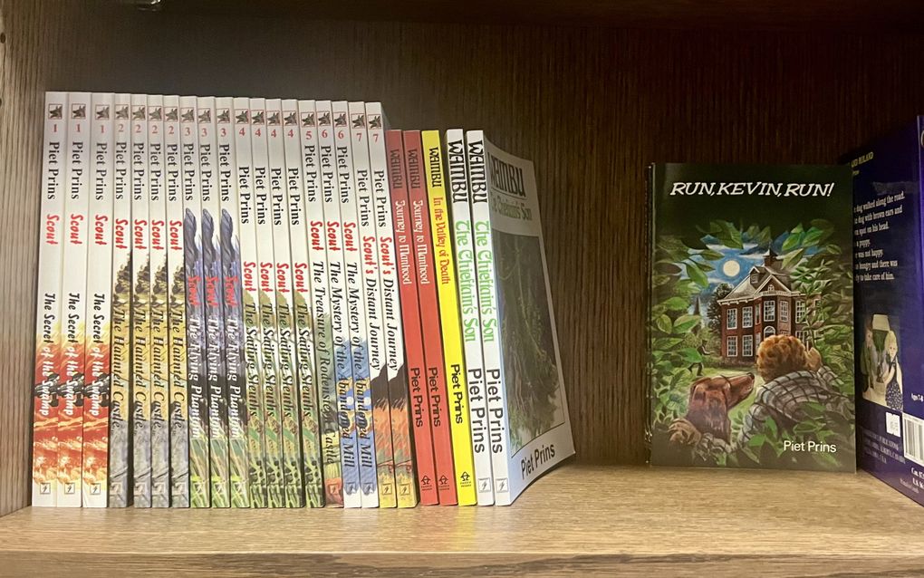 Kinderboeken op een plank.