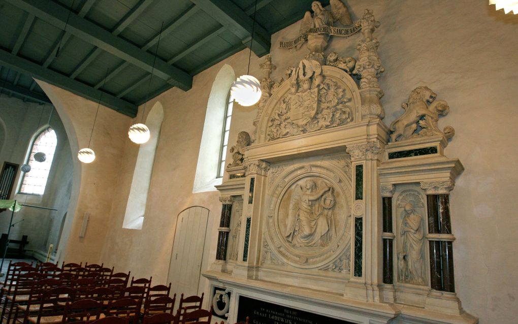 Monument in de hervormde kerk van Heumen ter ere van Lodewijk en Hendrik van Nassau. beeld RD, Anton Dommerholt