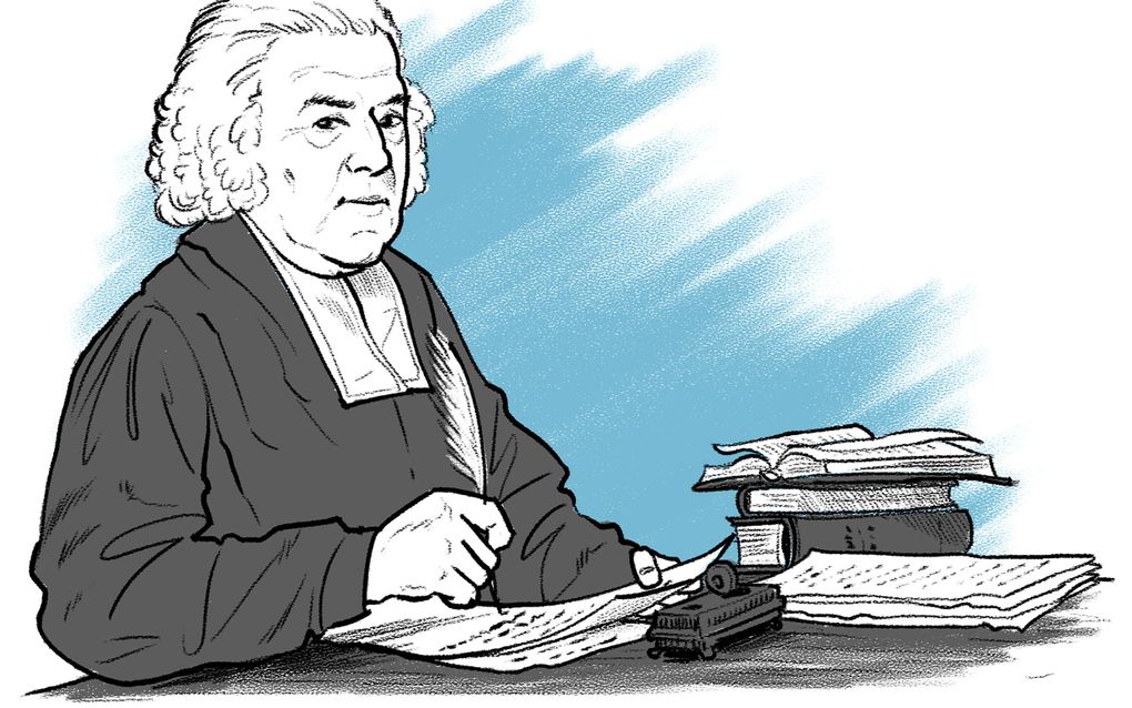 Portrettekening van een achttiende-eeuwse man