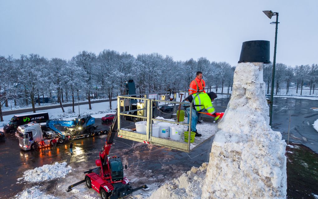Sneeuwstrijd in Staphorst