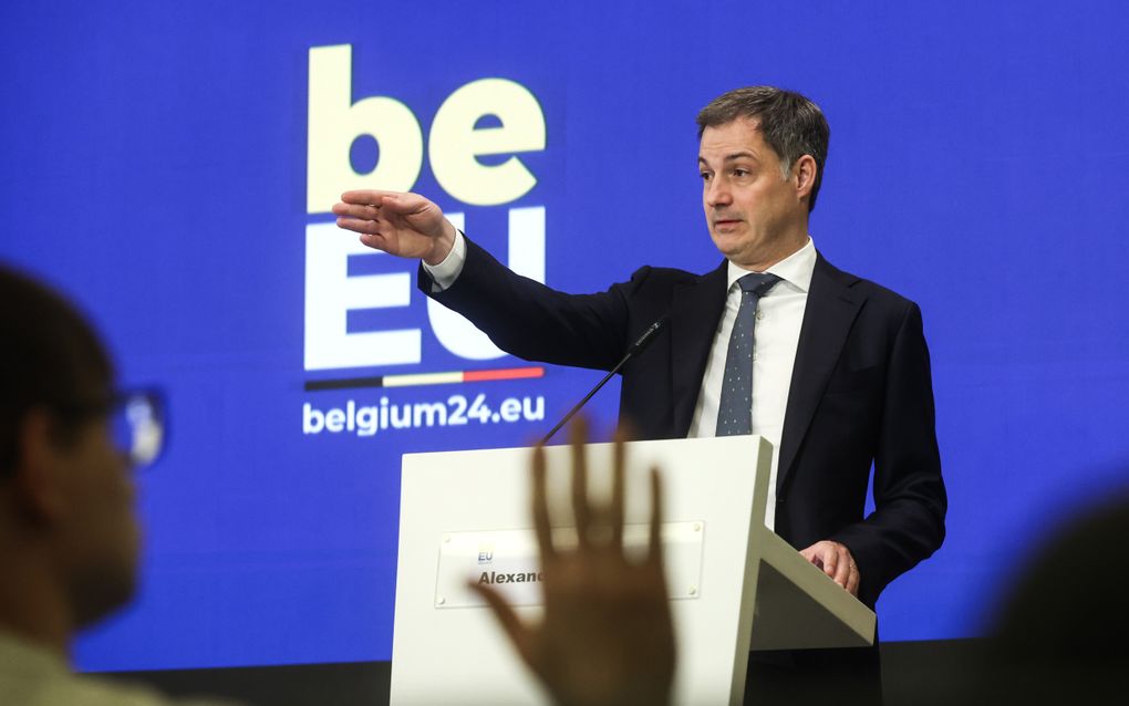 De Belgische premier Alexander de Croo. beeld EPA, Olivier Hoslet