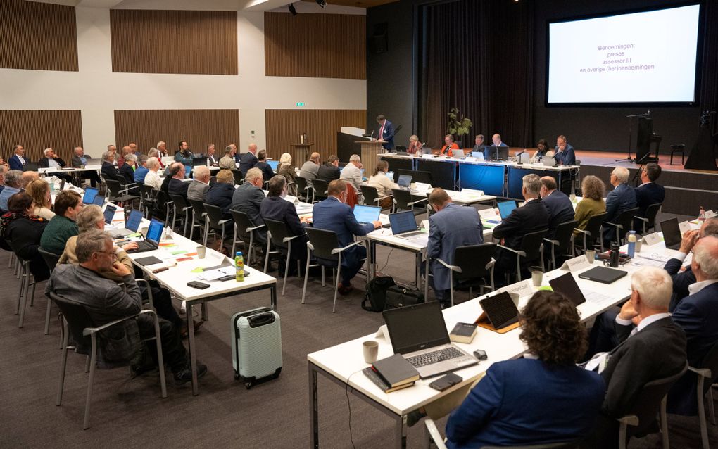 De synode van de Protestantse Kerk in Nederland (PKN) vergaderde vrijdag in Lunteren. beeld Niek Stam