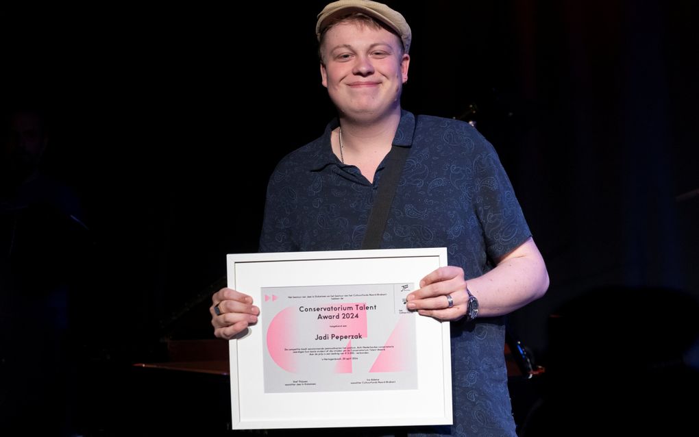 Gitarist Jadi Peperzak wint Conservatorium Talent Award 2024. beeld Wim Roelsma