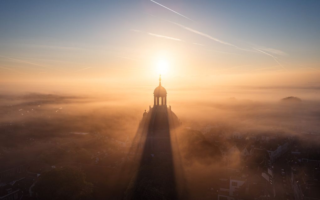 Mist boven Middelburg zorgt voor mystieke foto’s