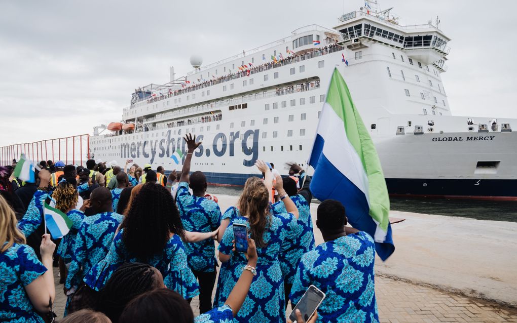 De Global Mercy, een van de schepen van Mercy Ships. beeld Mercyships