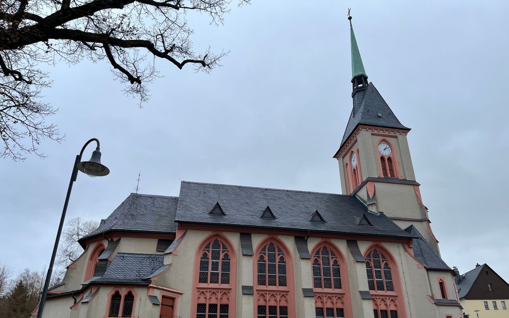 De evangelisch-lutherse kerk in Mauersberg, in de Duitse deelstaat Saksen. beeld RD