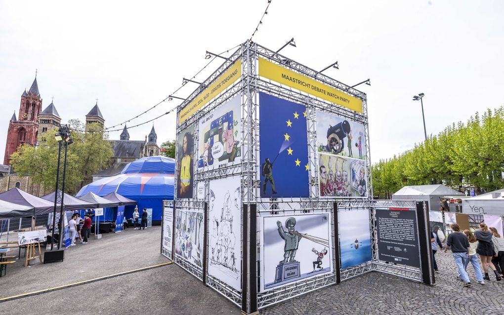 Maastricht in de aanloop naar de Europese verkiezingen. beeld ANP, Marcel van Hoorn