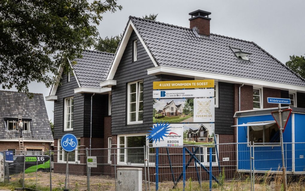 Woningbouw in Soest. Nieuwe huizen krijgen vaak nog steeds een gasaansluiting. beeld RD, Henk Visser