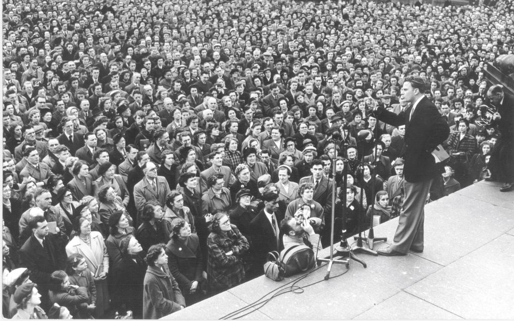 Billy Graham als evangelist. beeld Billy Graham Center