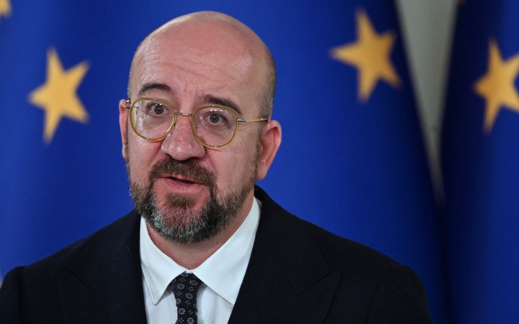 President of the European Council Charles Michel looks on during a joint press conference with President of Ukraine Volodymyr Zelensky (not pictured) and President of Moldova Maia Sandu (not pictured) following their talks in Kyiv on November 21, 2023, amid the Russian inavasion of Ukraine. Michel said ahead of his arrival in Kyiv that he was coming to "express the strong support of the EU" and prepare with Ukrainian President Volodymyr Zelensky for an upcoming European Union summit in December.
Sergei SUPINSKY / AFP