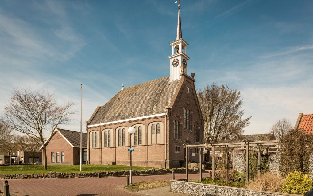 Het kerkgebouw van de protestantse gemeente in Kerkwerve.