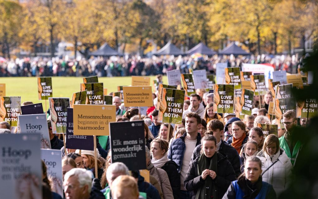 De Mars voor het Leven in 2023. De NPV lanceert een nieuwe podcast over abortus. beeld Dirk Hol