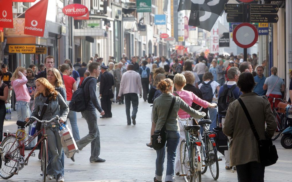 Winkelstraat in Groningen. beeld Sjaak Verboom