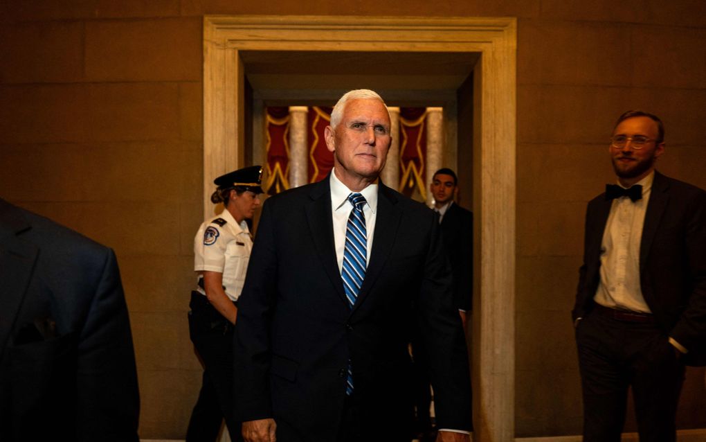 Voormalige vicepresident Mike Pence noemde de veroordeling van Trump „een schande” en een „slechte dienst voor de natie”. beeld AFP, Kent Nishimura