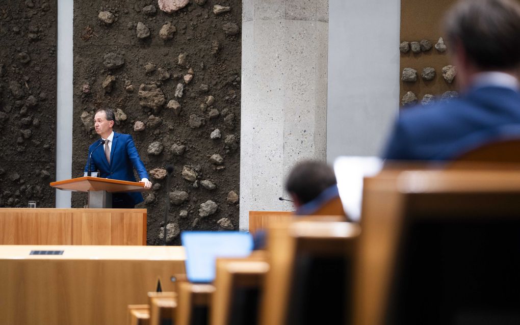 NSC-Kamerlid Van Hijum erkende dat de besparing op de giftenaftrek een pijnlijke concessie is voor zijn partij. beeld ANP, Jeroen Jumelet