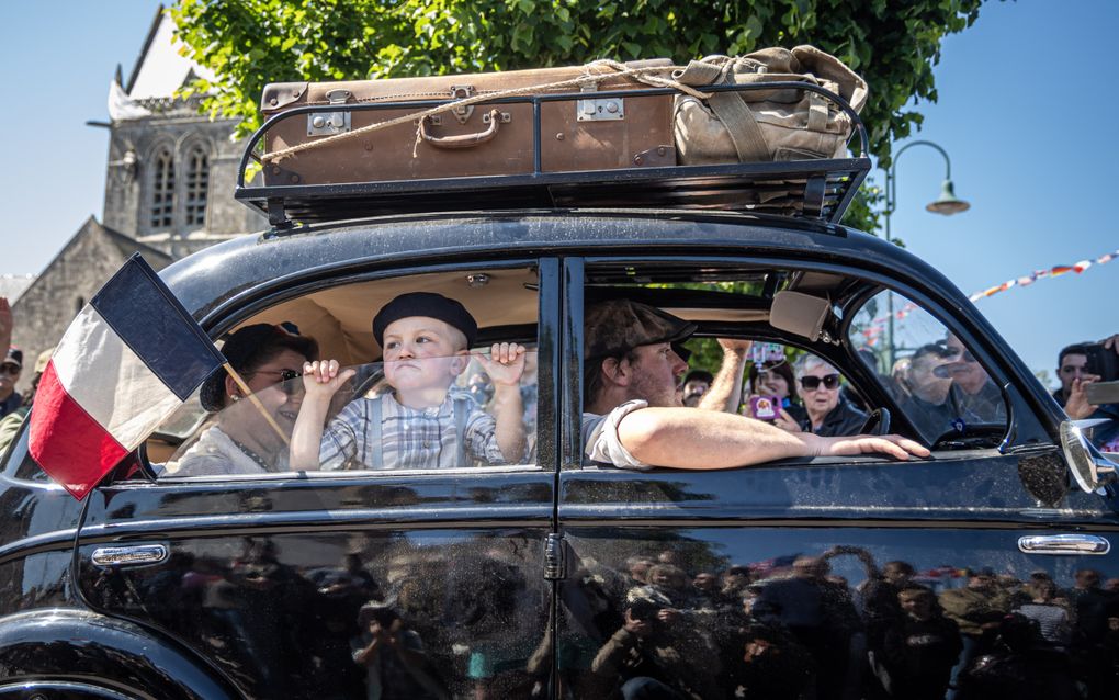 Herdenking van D-day in Sainte-Mere-Eglise. beeld EPA, Christophe Petit Tesson